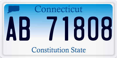 CT license plate AB71808