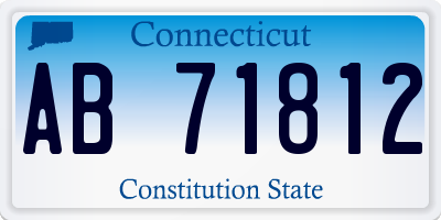 CT license plate AB71812