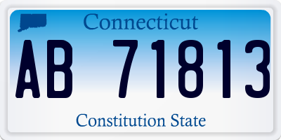 CT license plate AB71813