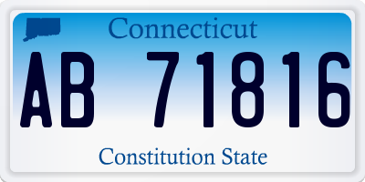 CT license plate AB71816