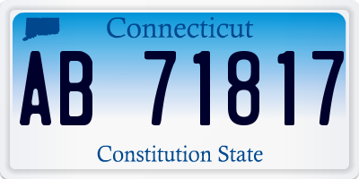 CT license plate AB71817