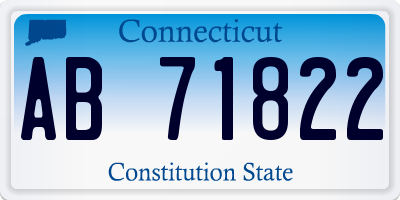 CT license plate AB71822