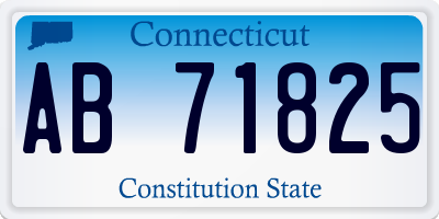 CT license plate AB71825