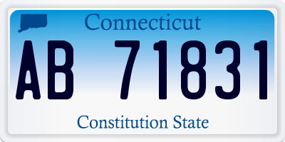 CT license plate AB71831