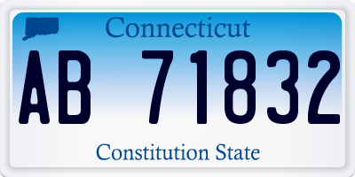 CT license plate AB71832