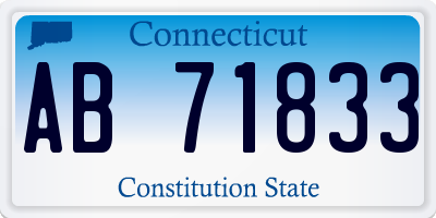 CT license plate AB71833