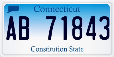 CT license plate AB71843