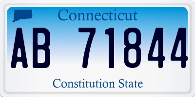 CT license plate AB71844