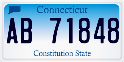 CT license plate AB71848