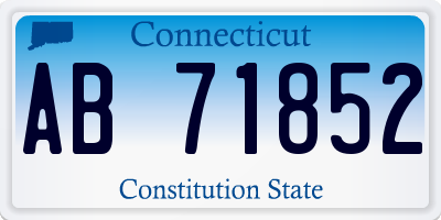 CT license plate AB71852