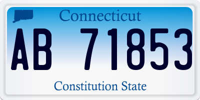 CT license plate AB71853