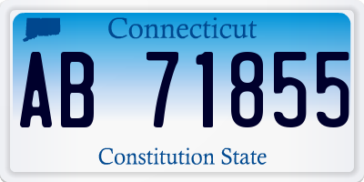 CT license plate AB71855