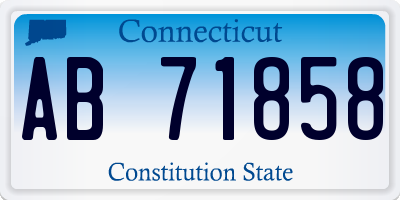 CT license plate AB71858