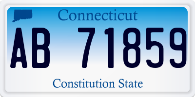 CT license plate AB71859