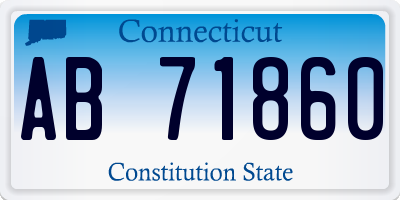 CT license plate AB71860