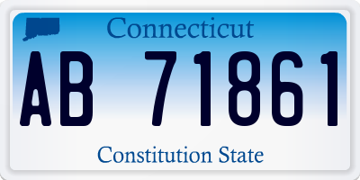 CT license plate AB71861