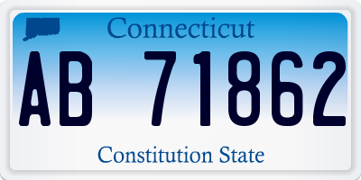 CT license plate AB71862