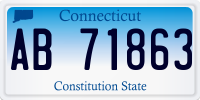 CT license plate AB71863