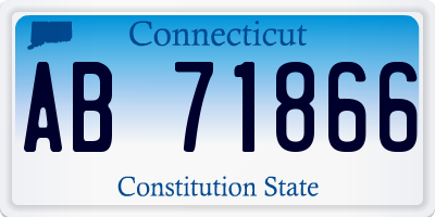 CT license plate AB71866