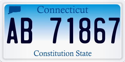 CT license plate AB71867