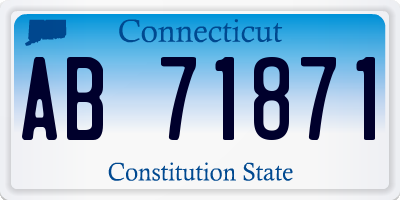 CT license plate AB71871