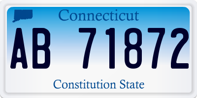 CT license plate AB71872