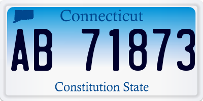 CT license plate AB71873