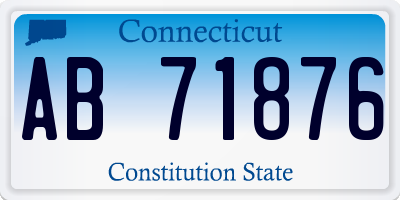 CT license plate AB71876