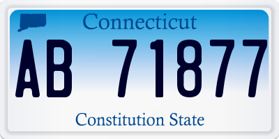 CT license plate AB71877