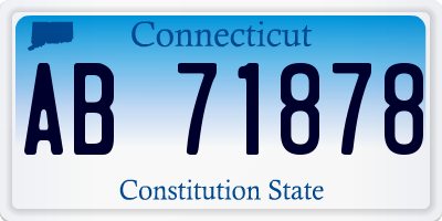 CT license plate AB71878