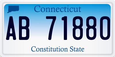 CT license plate AB71880