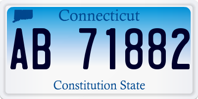 CT license plate AB71882