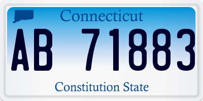 CT license plate AB71883