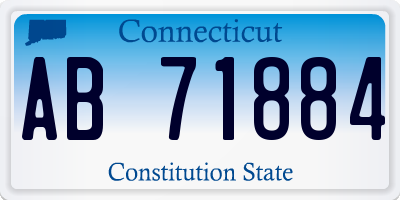 CT license plate AB71884