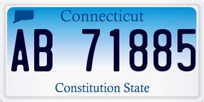 CT license plate AB71885