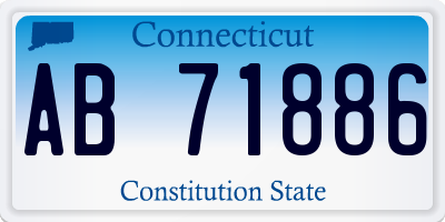 CT license plate AB71886