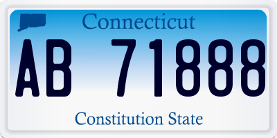 CT license plate AB71888