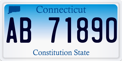 CT license plate AB71890