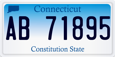 CT license plate AB71895