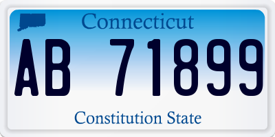 CT license plate AB71899