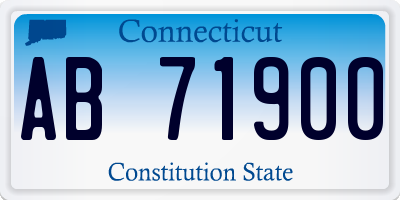 CT license plate AB71900