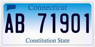 CT license plate AB71901