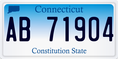 CT license plate AB71904