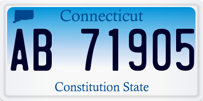 CT license plate AB71905