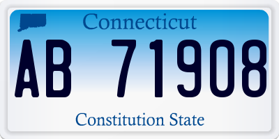 CT license plate AB71908