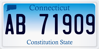 CT license plate AB71909