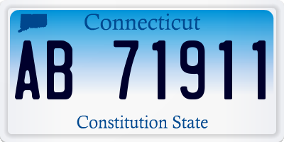 CT license plate AB71911