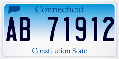 CT license plate AB71912