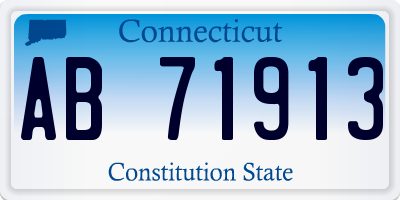 CT license plate AB71913