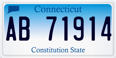 CT license plate AB71914